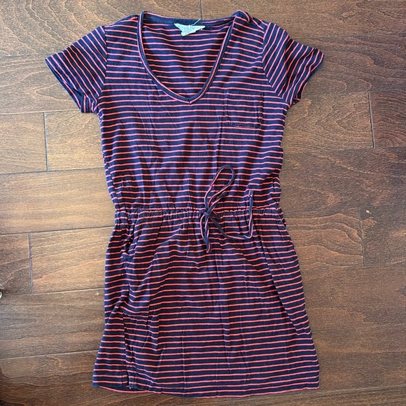 Women’s striped draw string dress - Picture 1 of 3